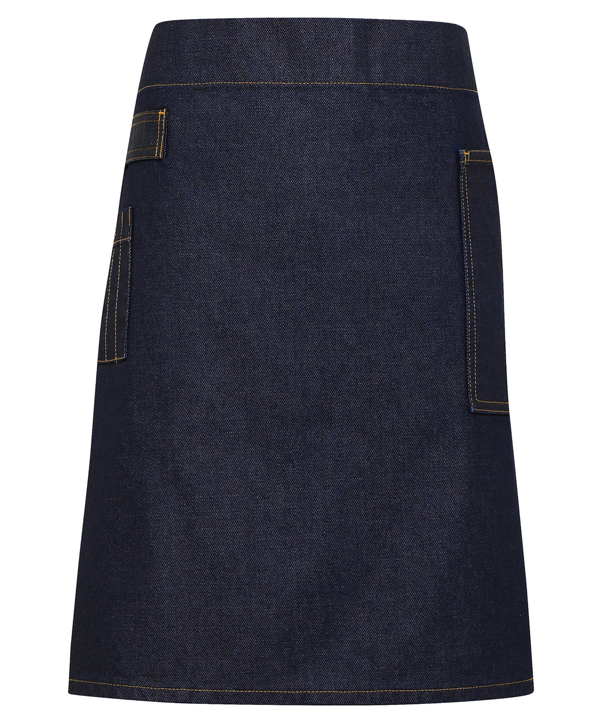 Division Waxed-Look Denim Waist Apron in Indigo Denim