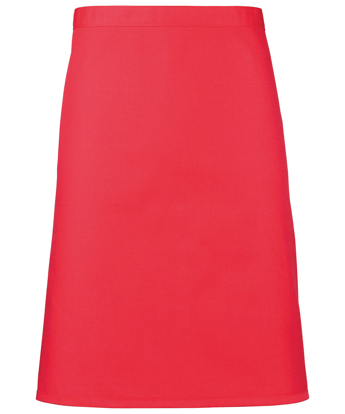 Colours Mid-Length Apron in Strawberry Red
