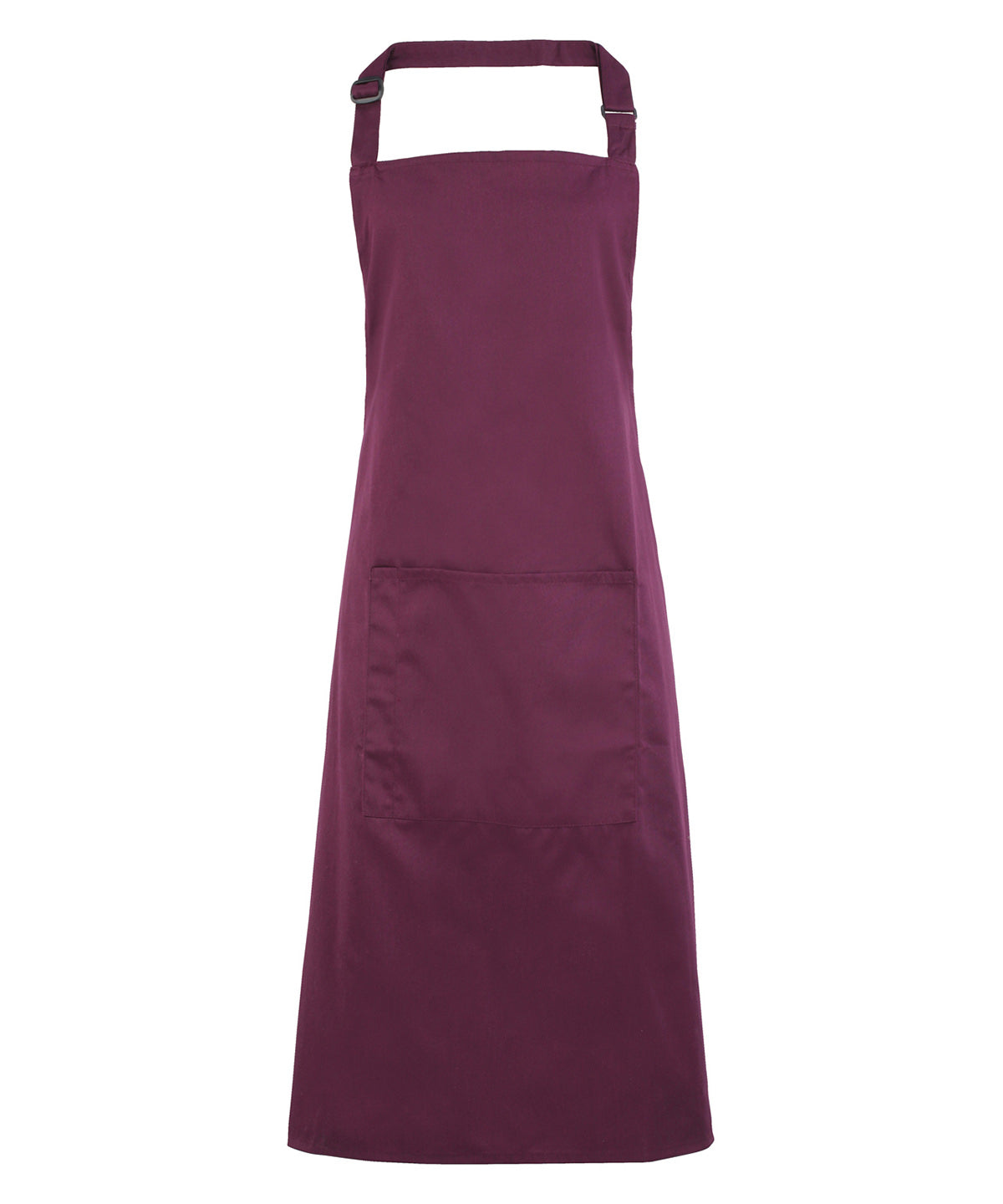 Colours Bib Apron with Pocket in Aubergine