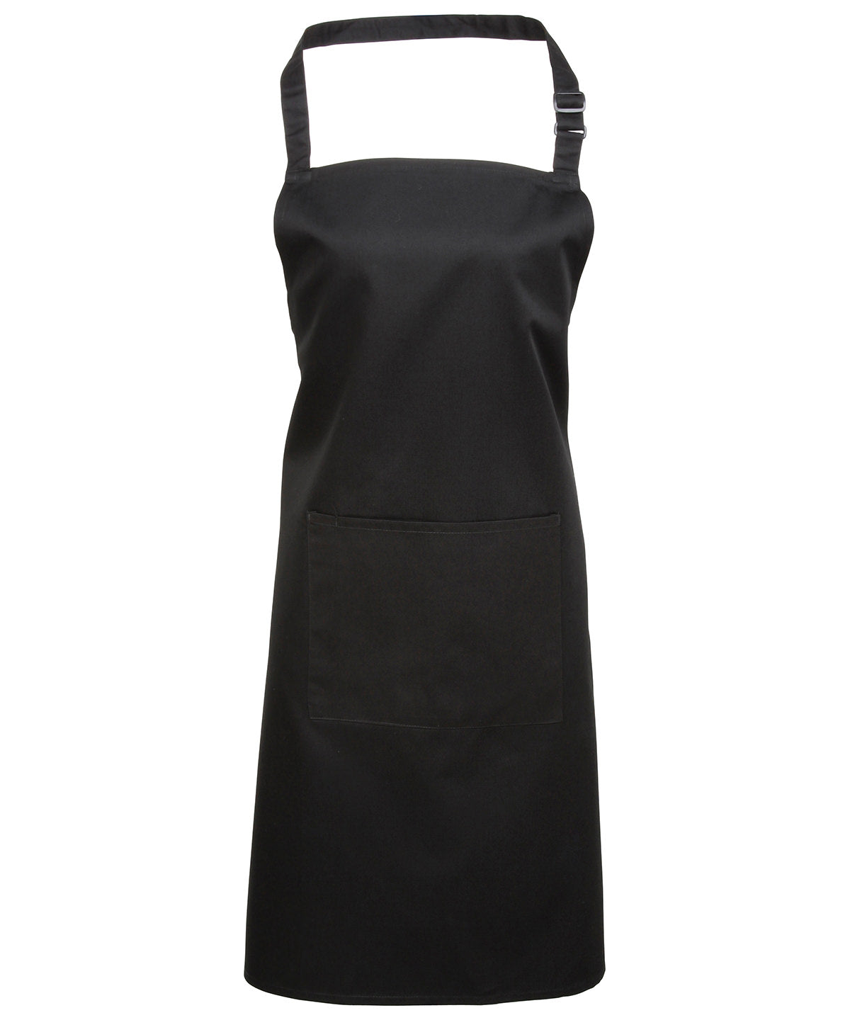 Colours Bib Apron with Pocket in Black
