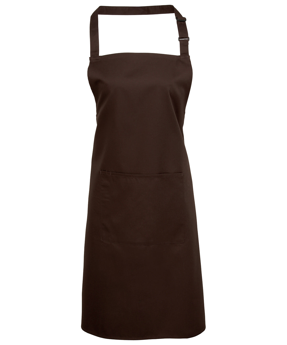 Colours Bib Apron with Pocket in Brown
