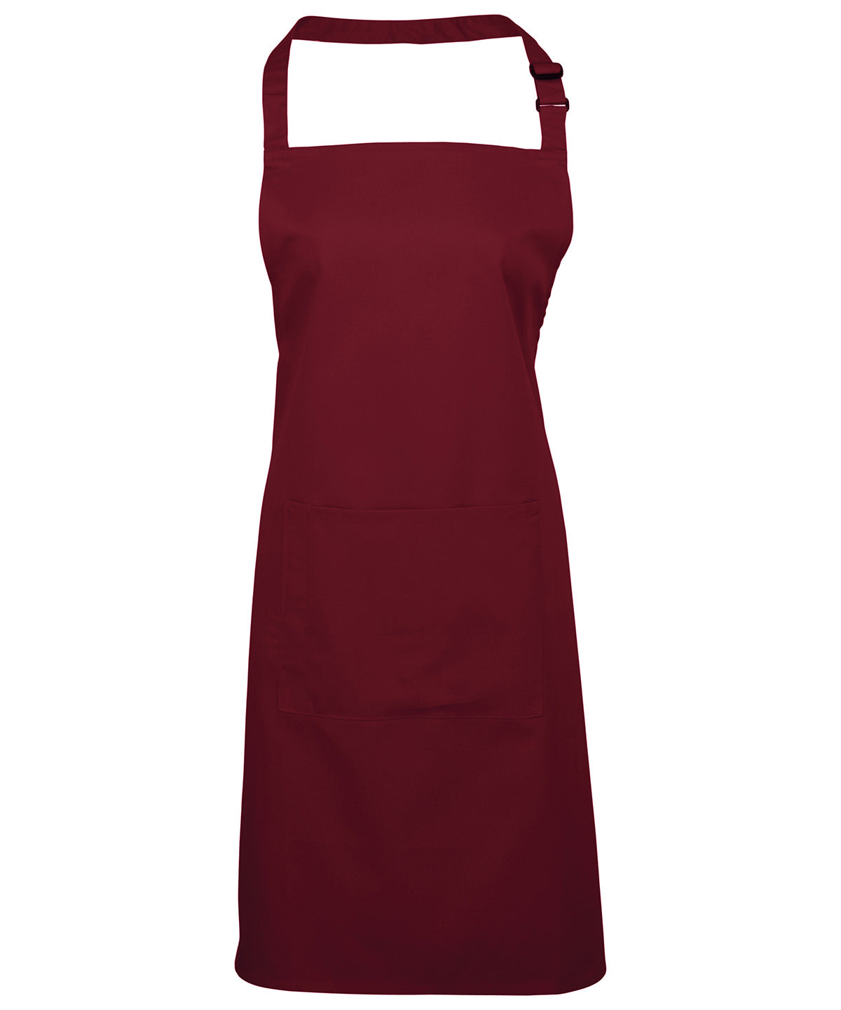 Colours Bib Apron with Pocket in Burgundy