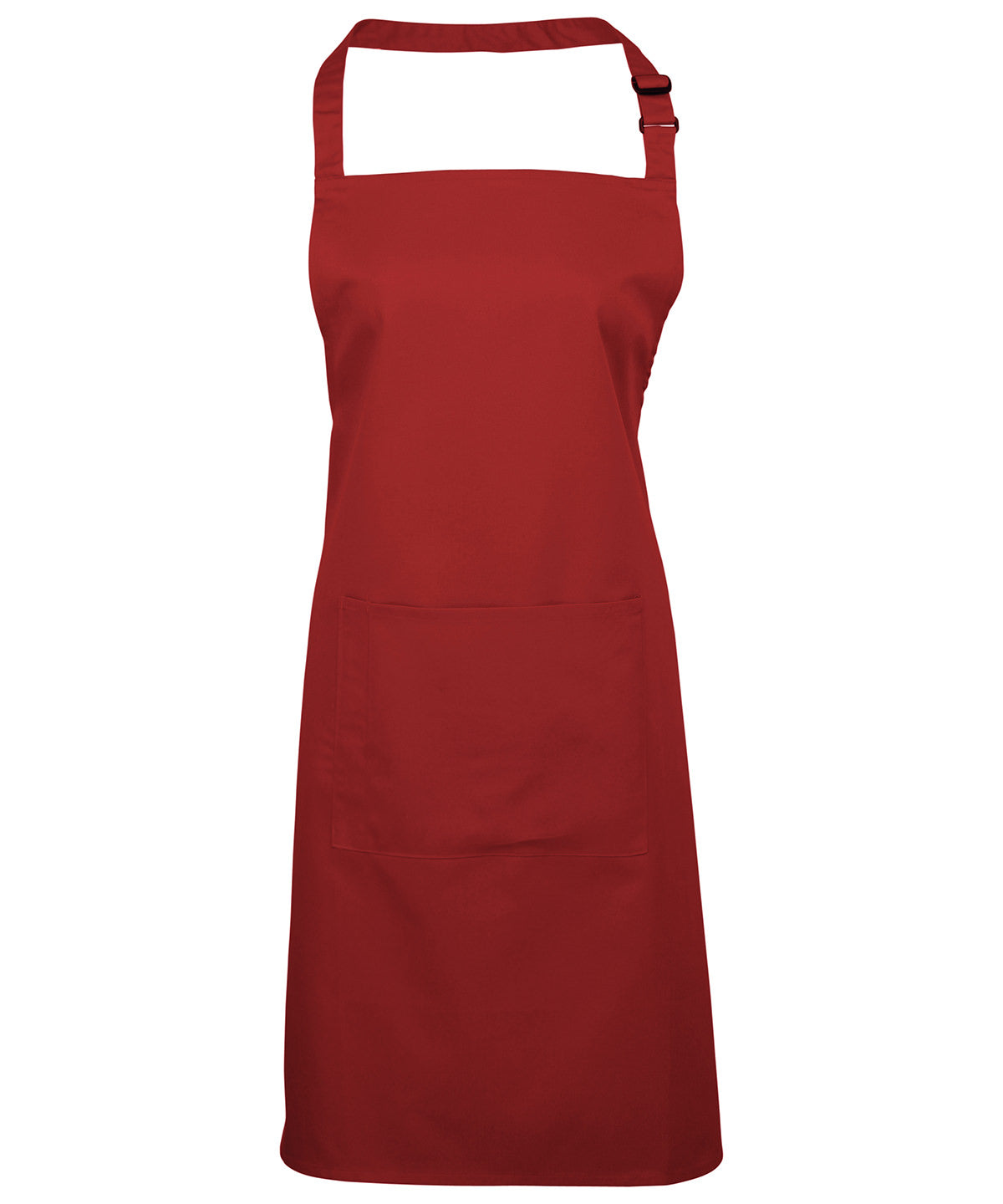 Colours Bib Apron with Pocket in Red