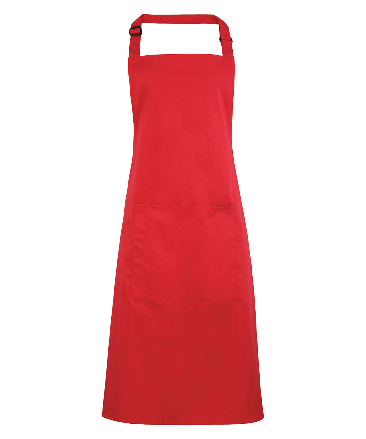 Colours Bib Apron with Pocket in Strawberry Red