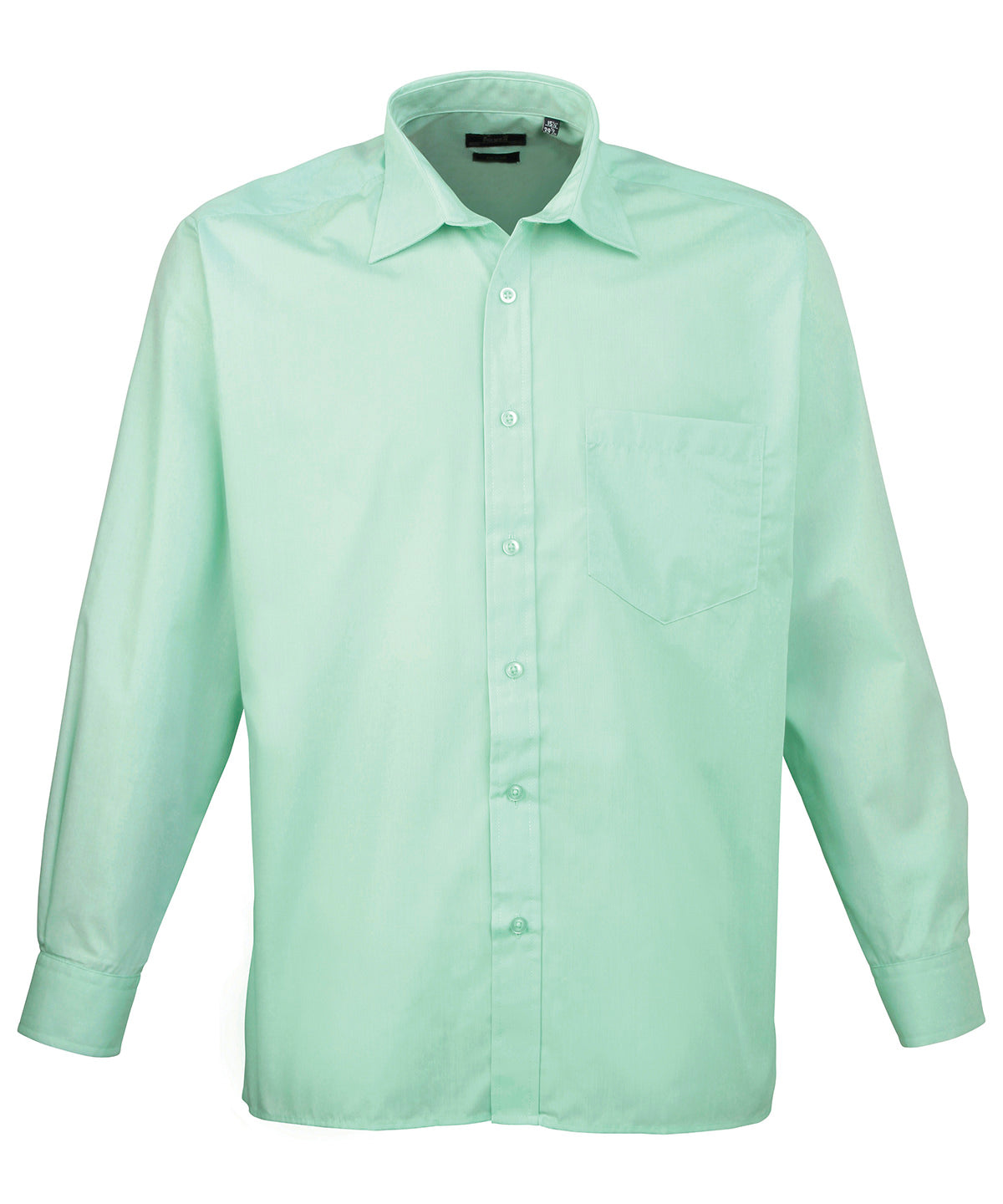 Long Sleeve Poplin Shirt in Aqua