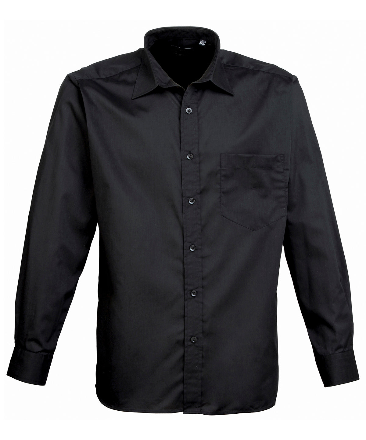 Long Sleeve Poplin Shirt in Black