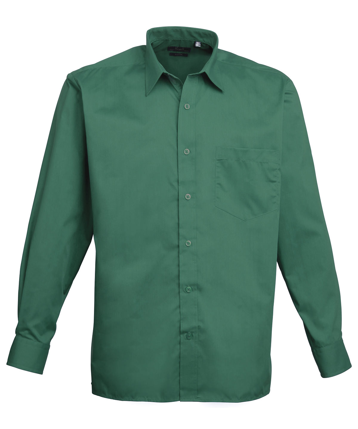 Long Sleeve Poplin Shirt in Emerald