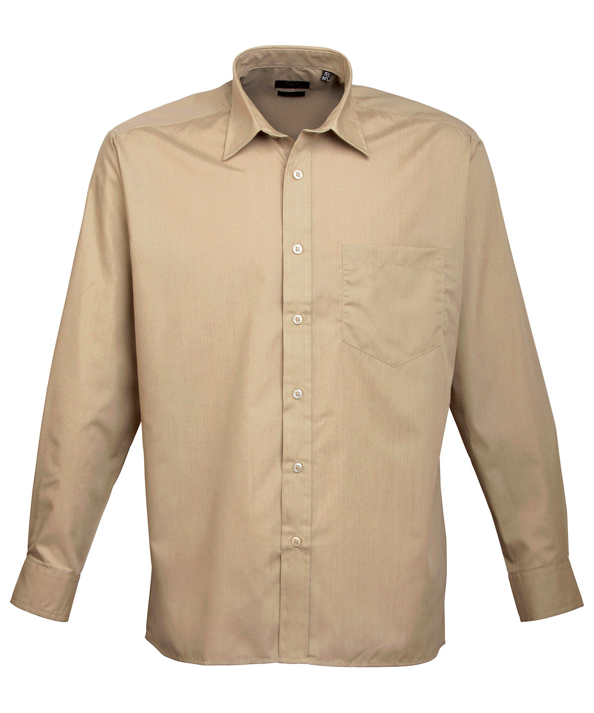 Long Sleeve Poplin Shirt in Khaki