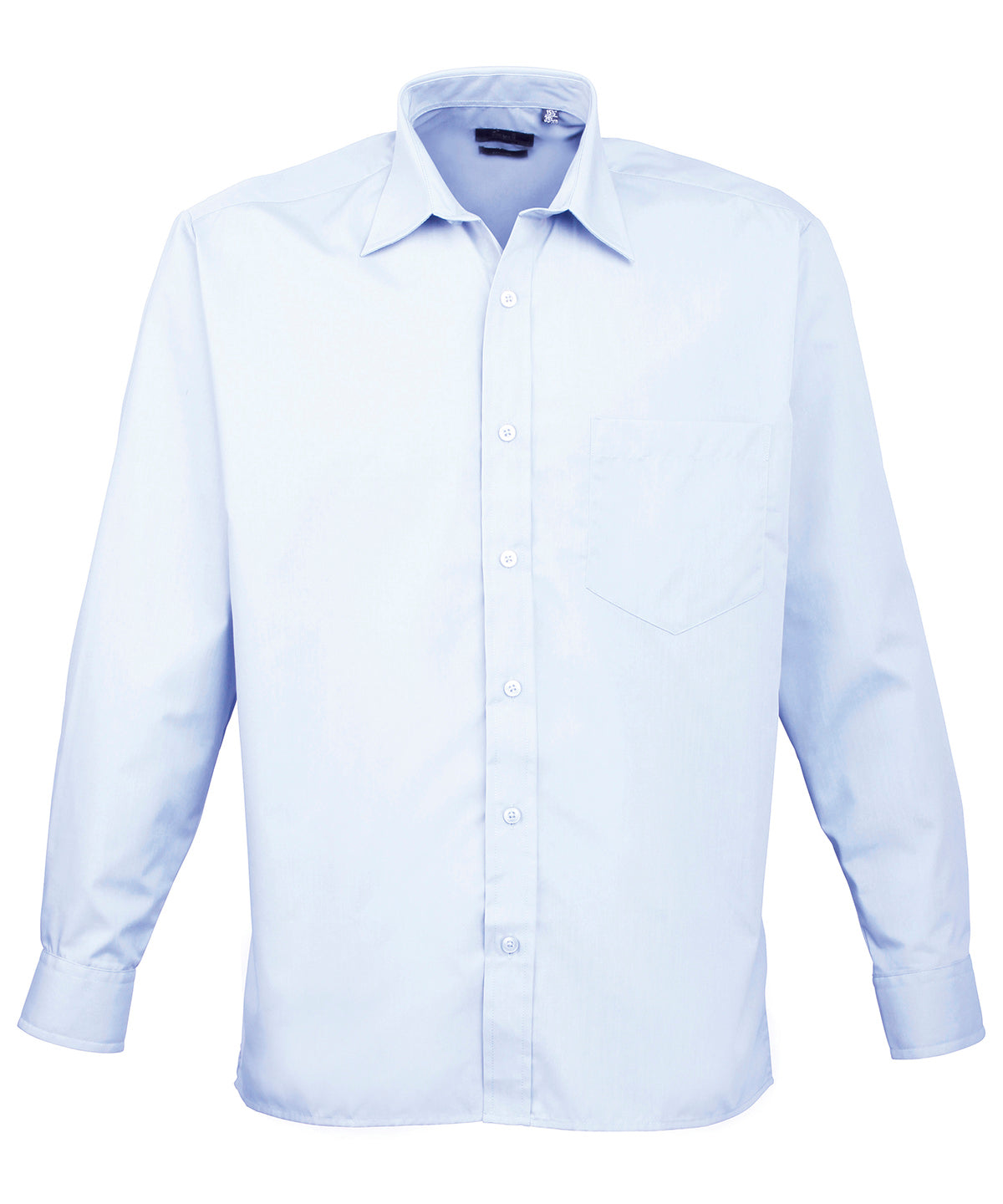 Long Sleeve Poplin Shirt in Light Blue