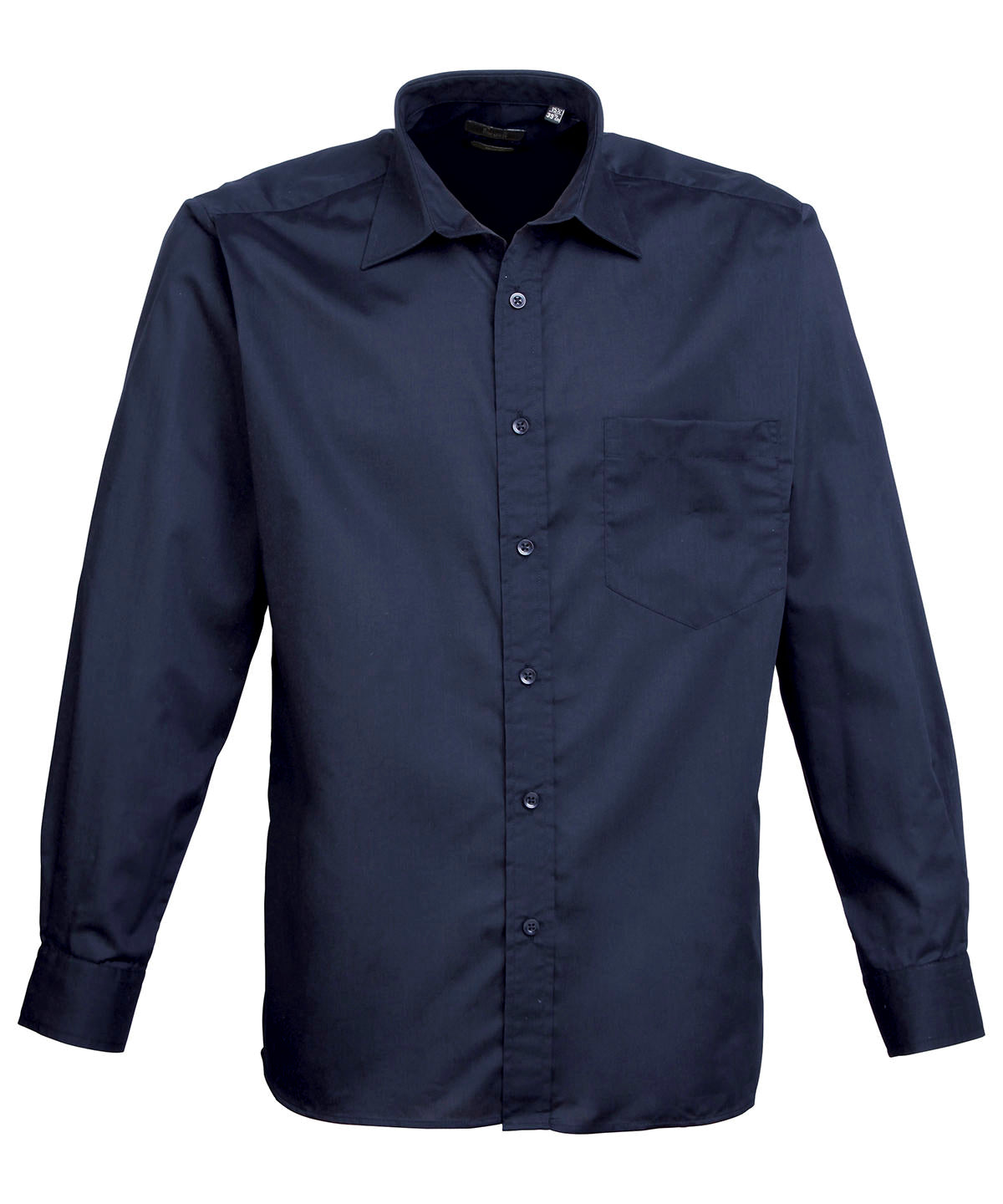 Long Sleeve Poplin Shirt in Navy