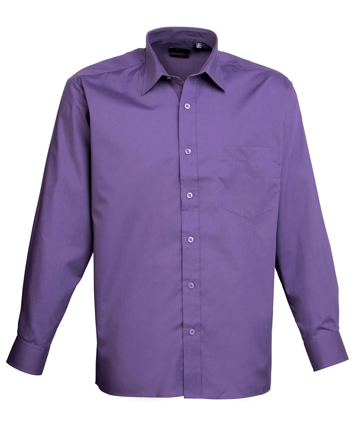 Long Sleeve Poplin Shirt in Purple