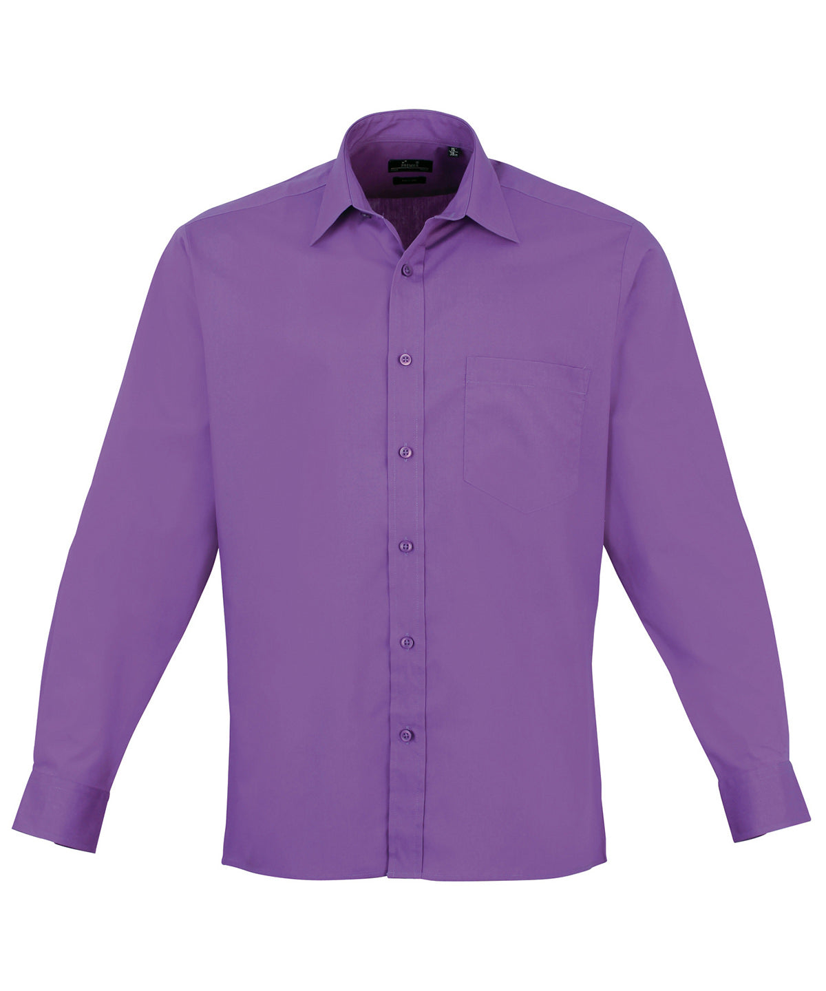 Long Sleeve Poplin Shirt in Rich Violet