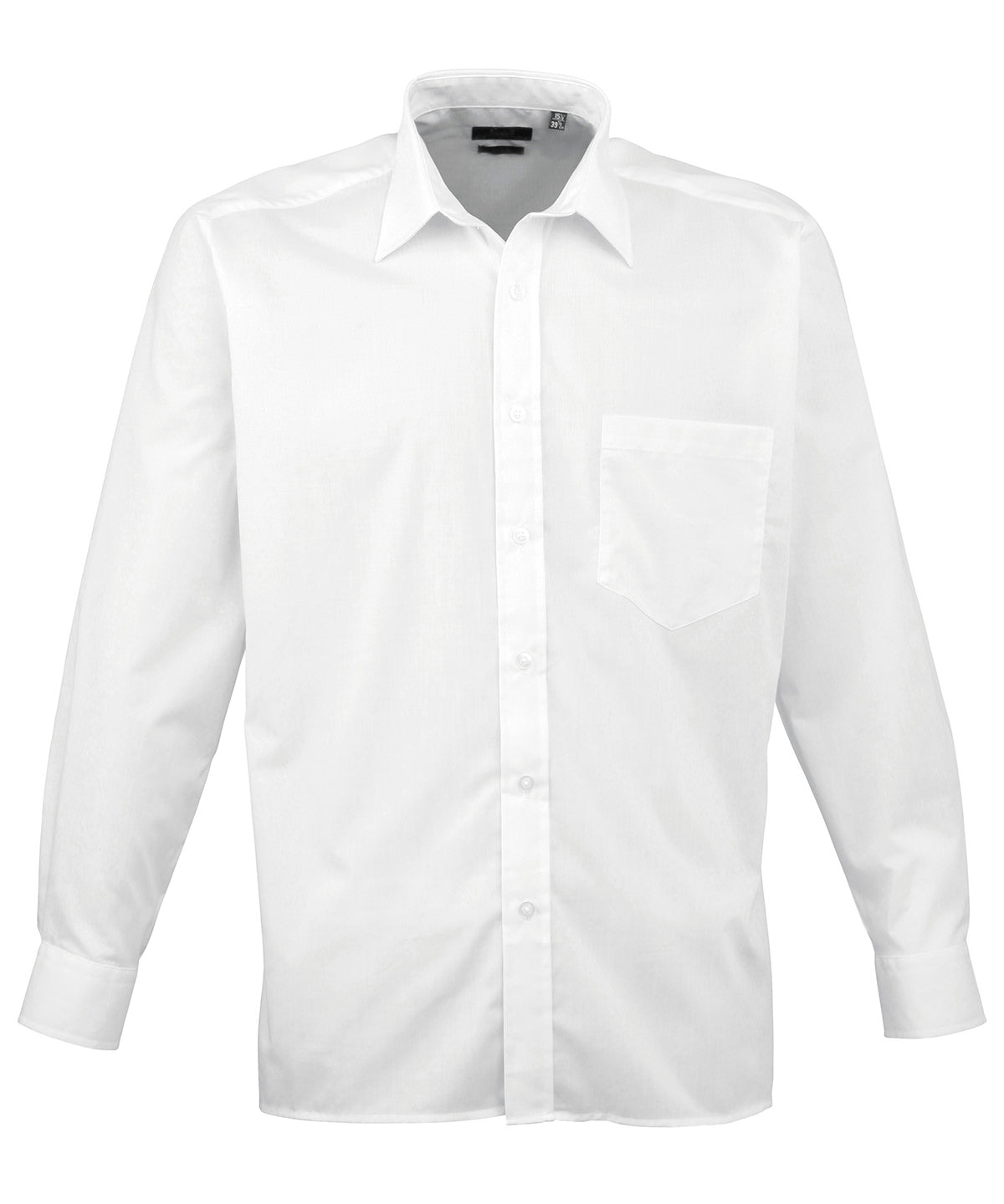 Long Sleeve Poplin Shirt in White