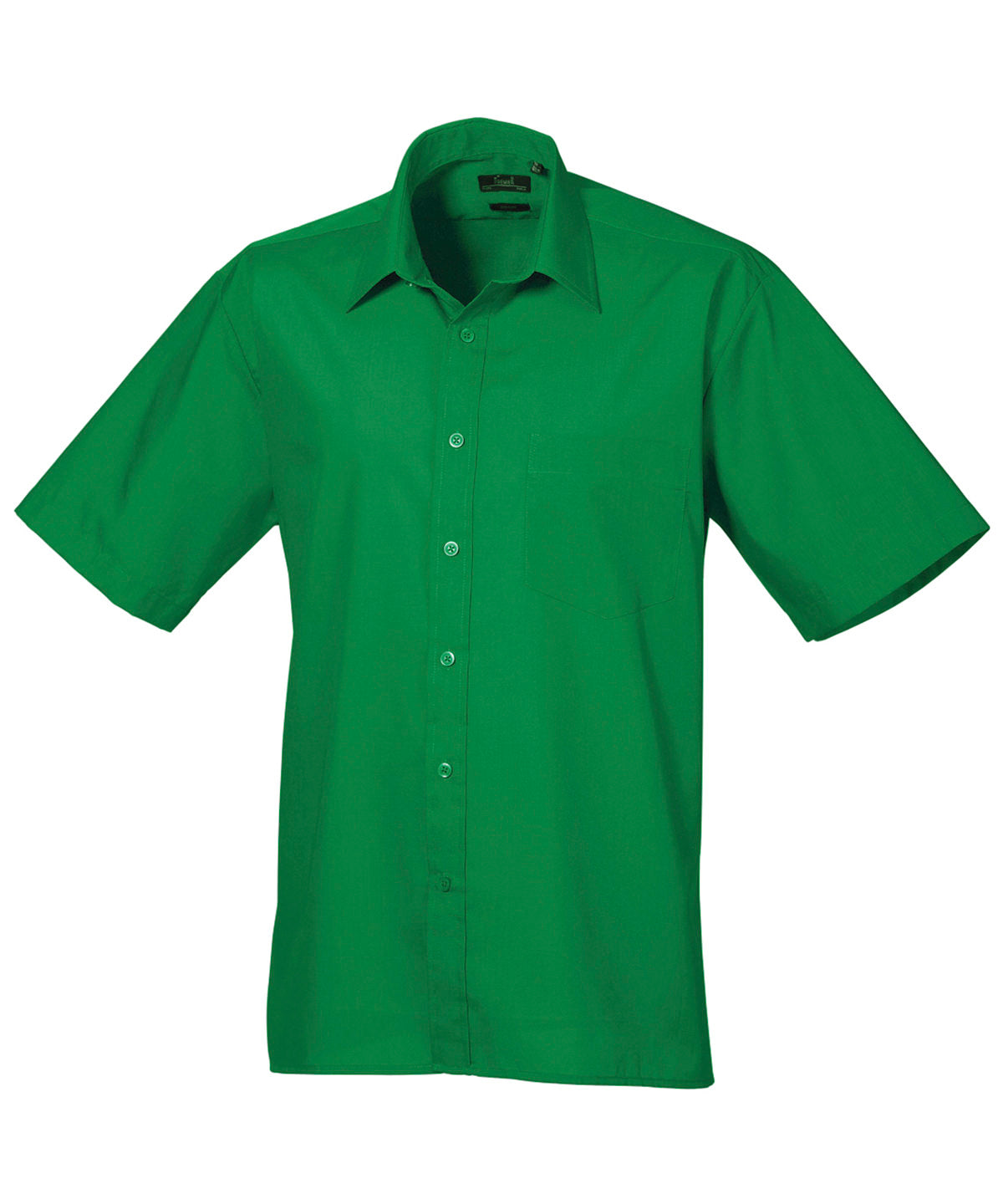 Short Sleeve Poplin Shirt in Emerald