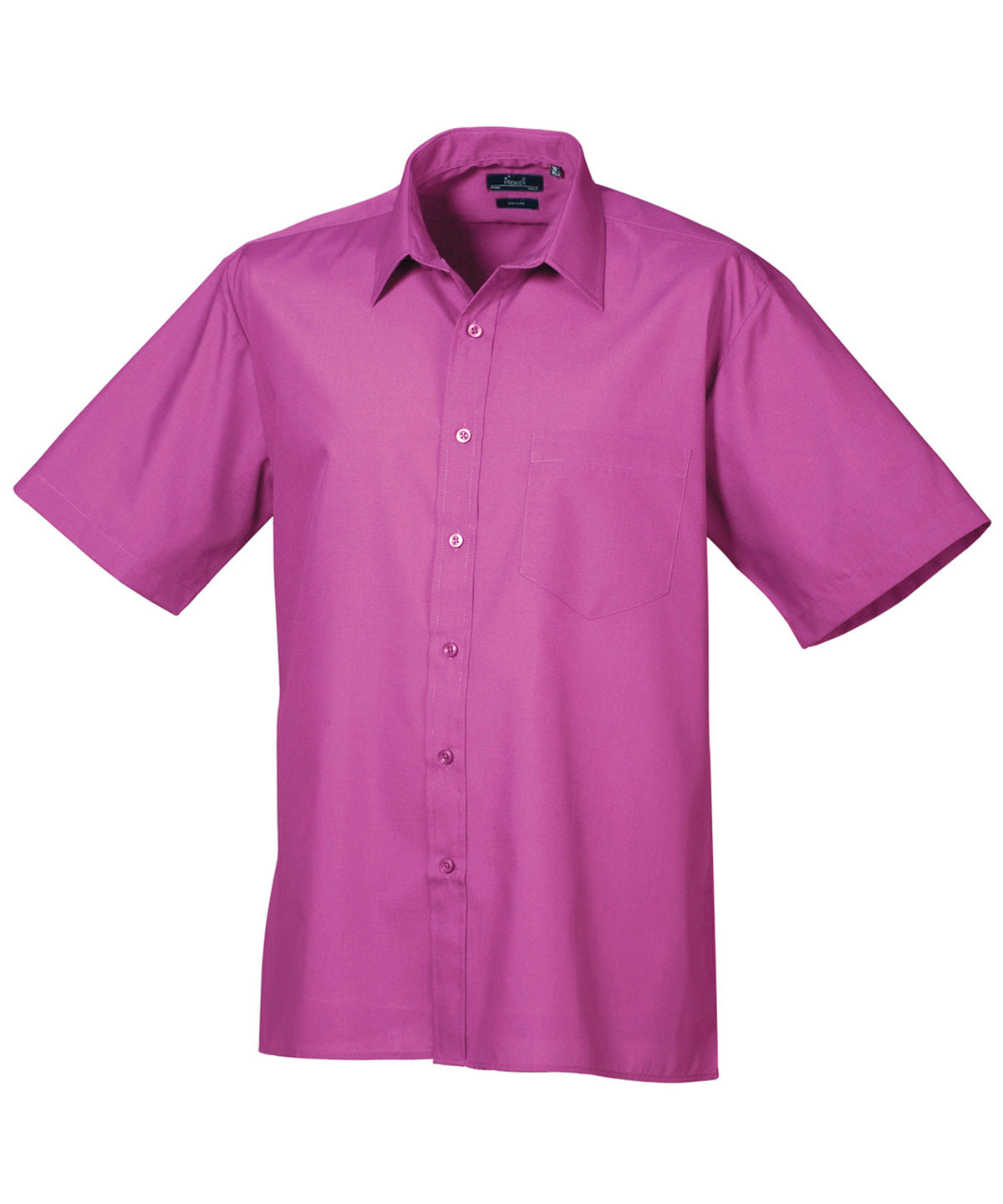 Short Sleeve Poplin Shirt in Hot Pink