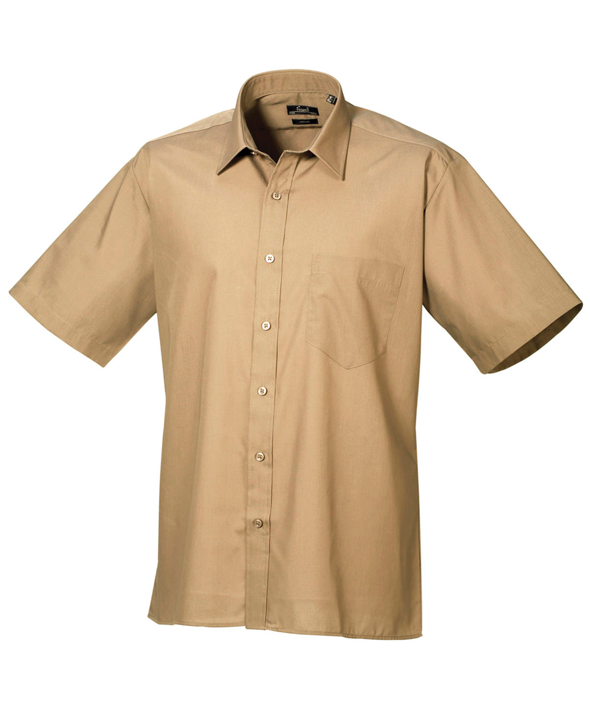 Short Sleeve Poplin Shirt in Khaki