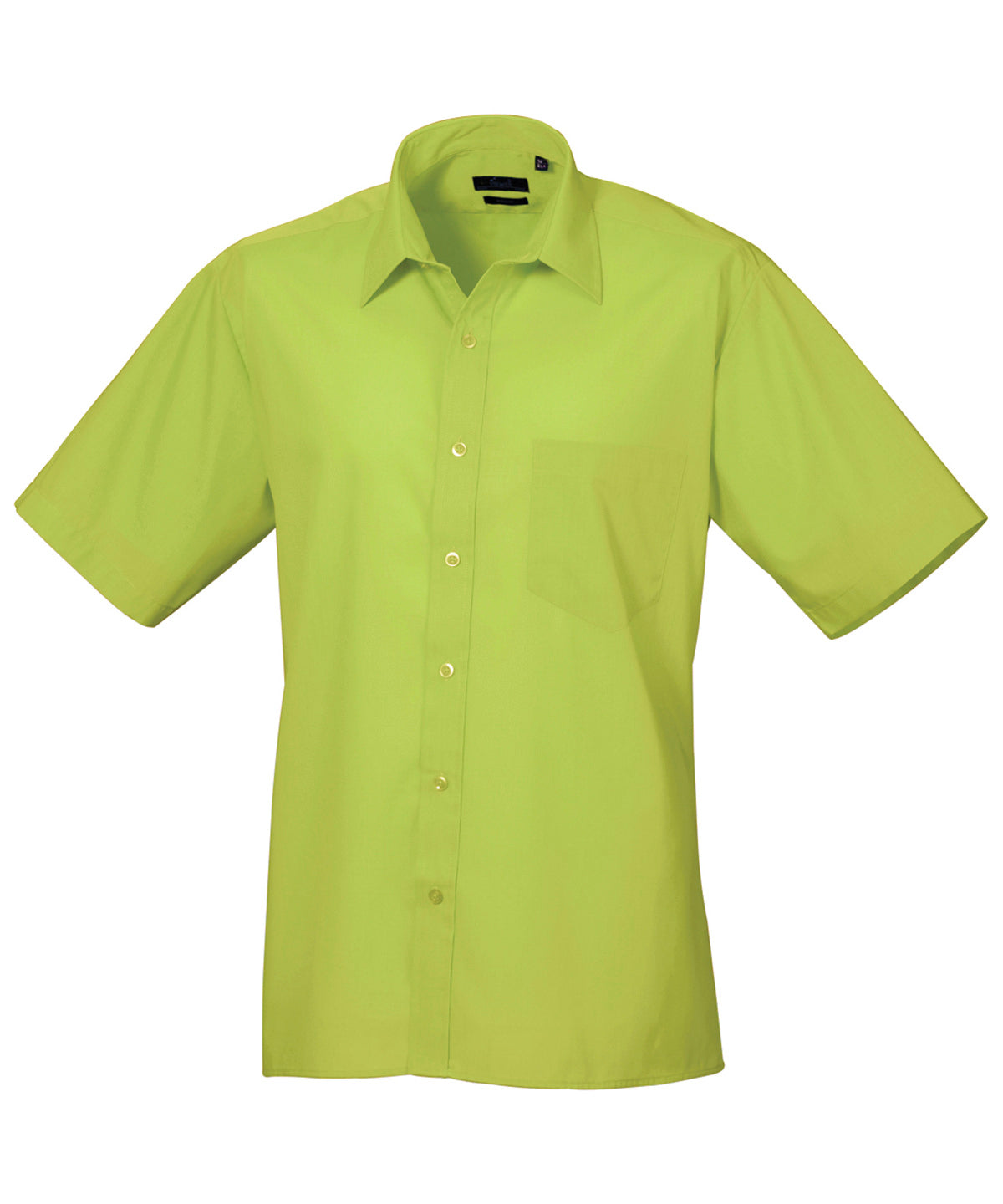 Short Sleeve Poplin Shirt in Lime
