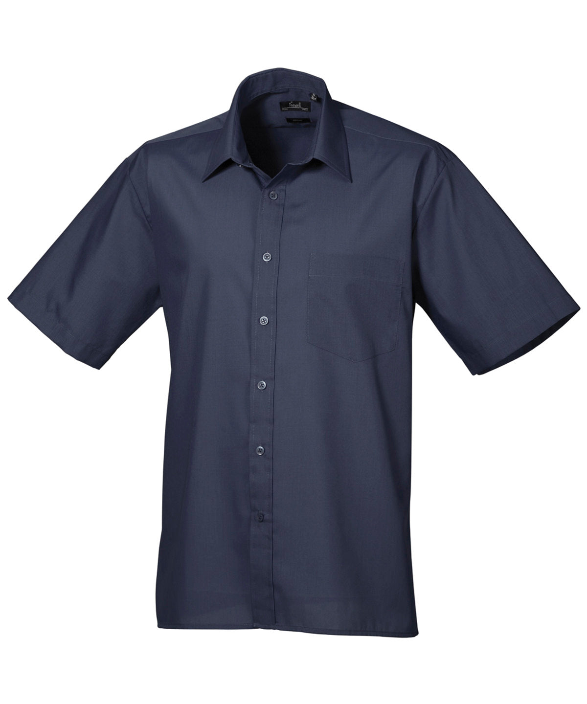 Short Sleeve Poplin Shirt in Navy