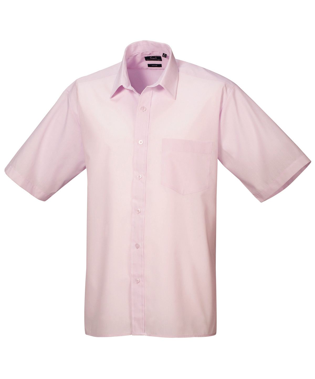 Short Sleeve Poplin Shirt in Pink