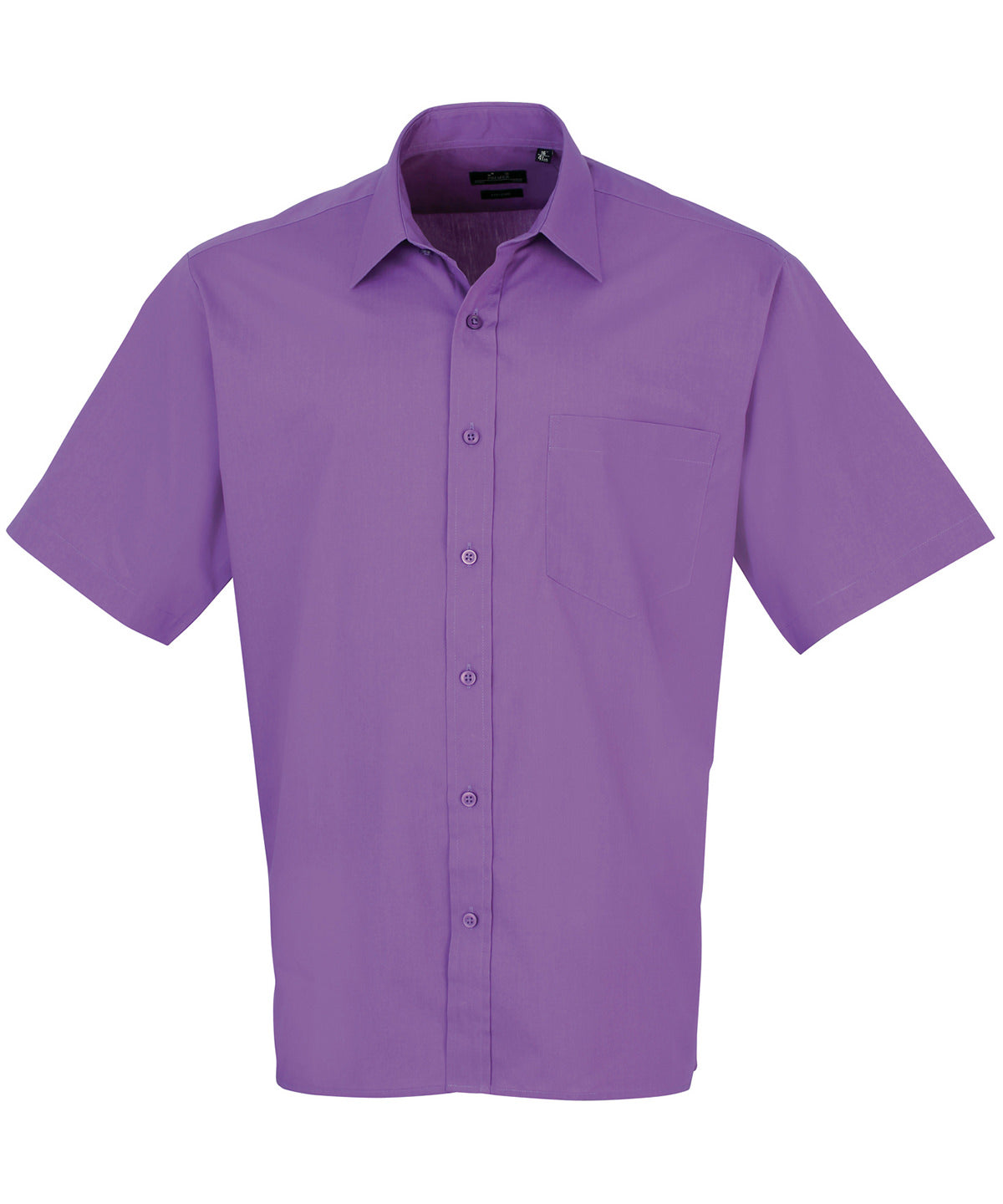 Short Sleeve Poplin Shirt in Rich Violet