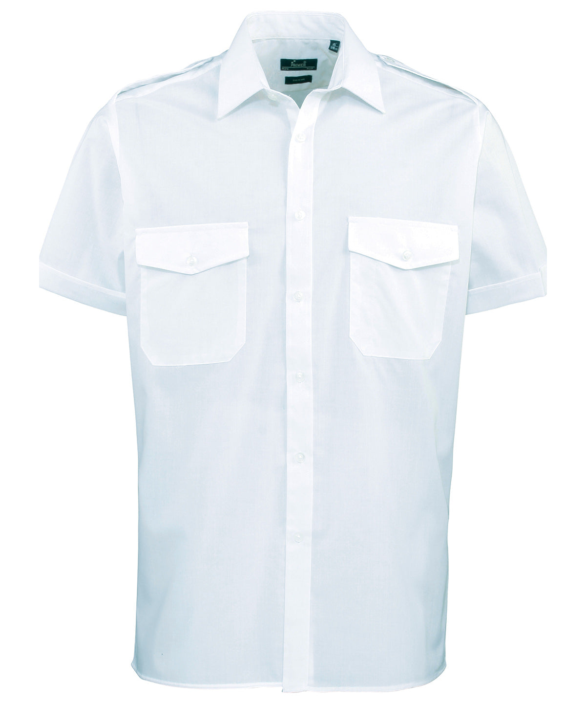 Short Sleeve Pilot Shirt in Light Blue