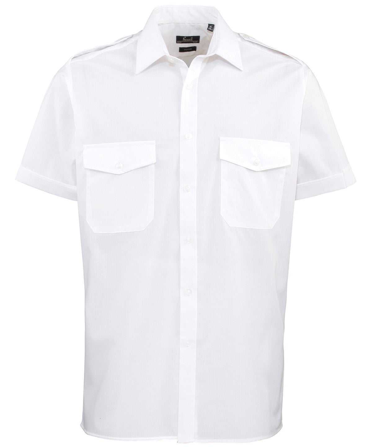 Short Sleeve Pilot Shirt in White