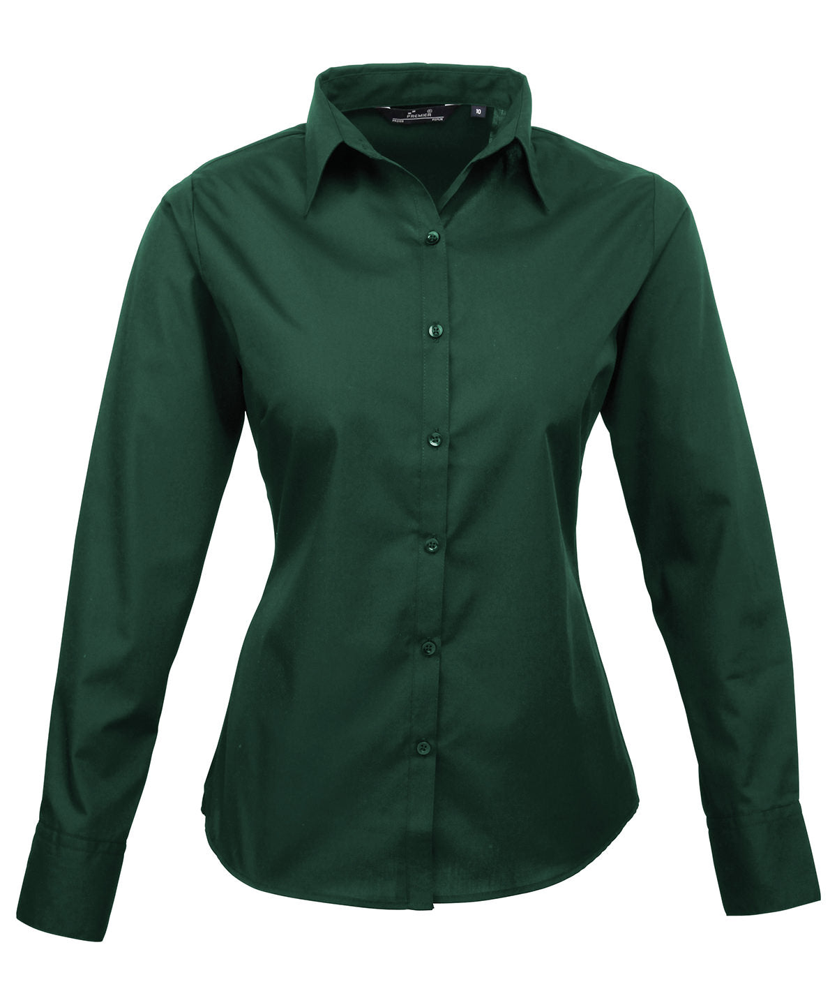 Women's Poplin Long Sleeve Blouse in Bottle