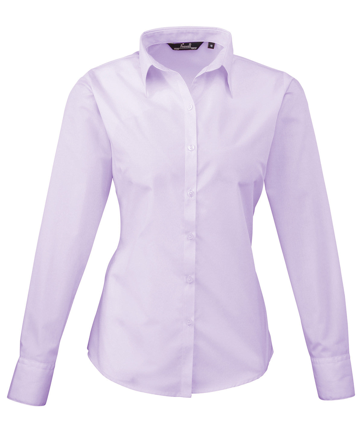Women's Poplin Long Sleeve Blouse in Lilac