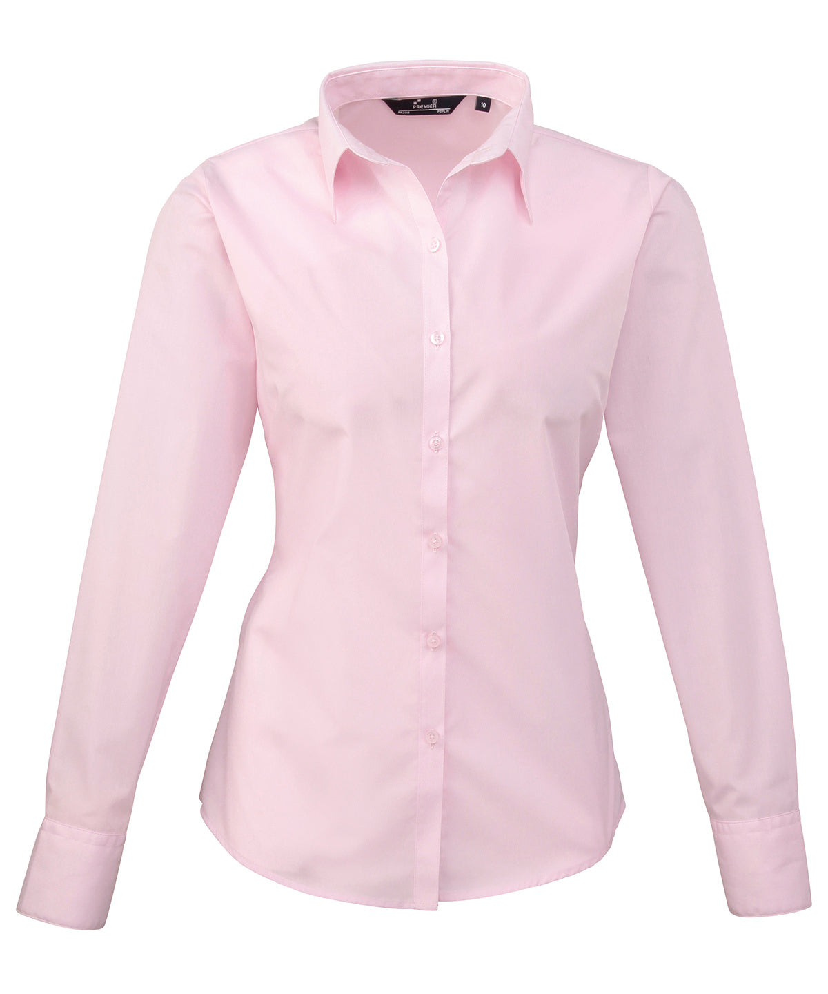 Women's Poplin Long Sleeve Blouse in Pink