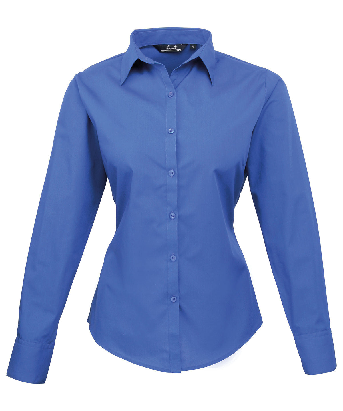 Women's Poplin Long Sleeve Blouse in Royal