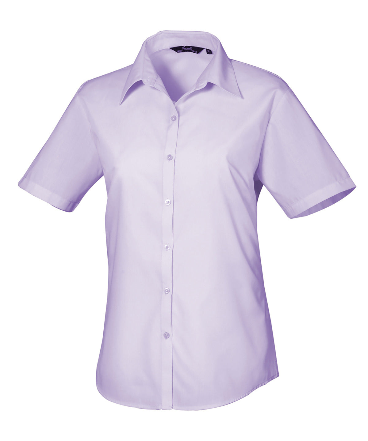 Women's Short Sleeve Poplin Blouse in Lilac