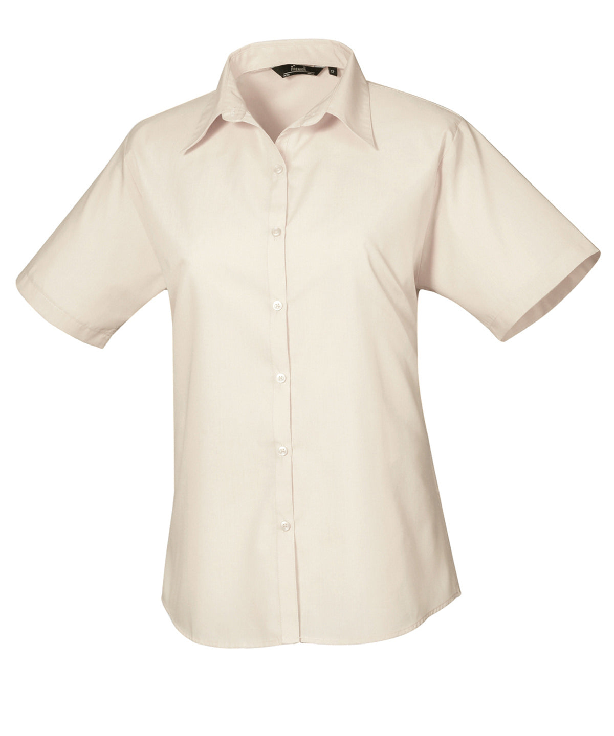 Women's Short Sleeve Poplin Blouse in Natural