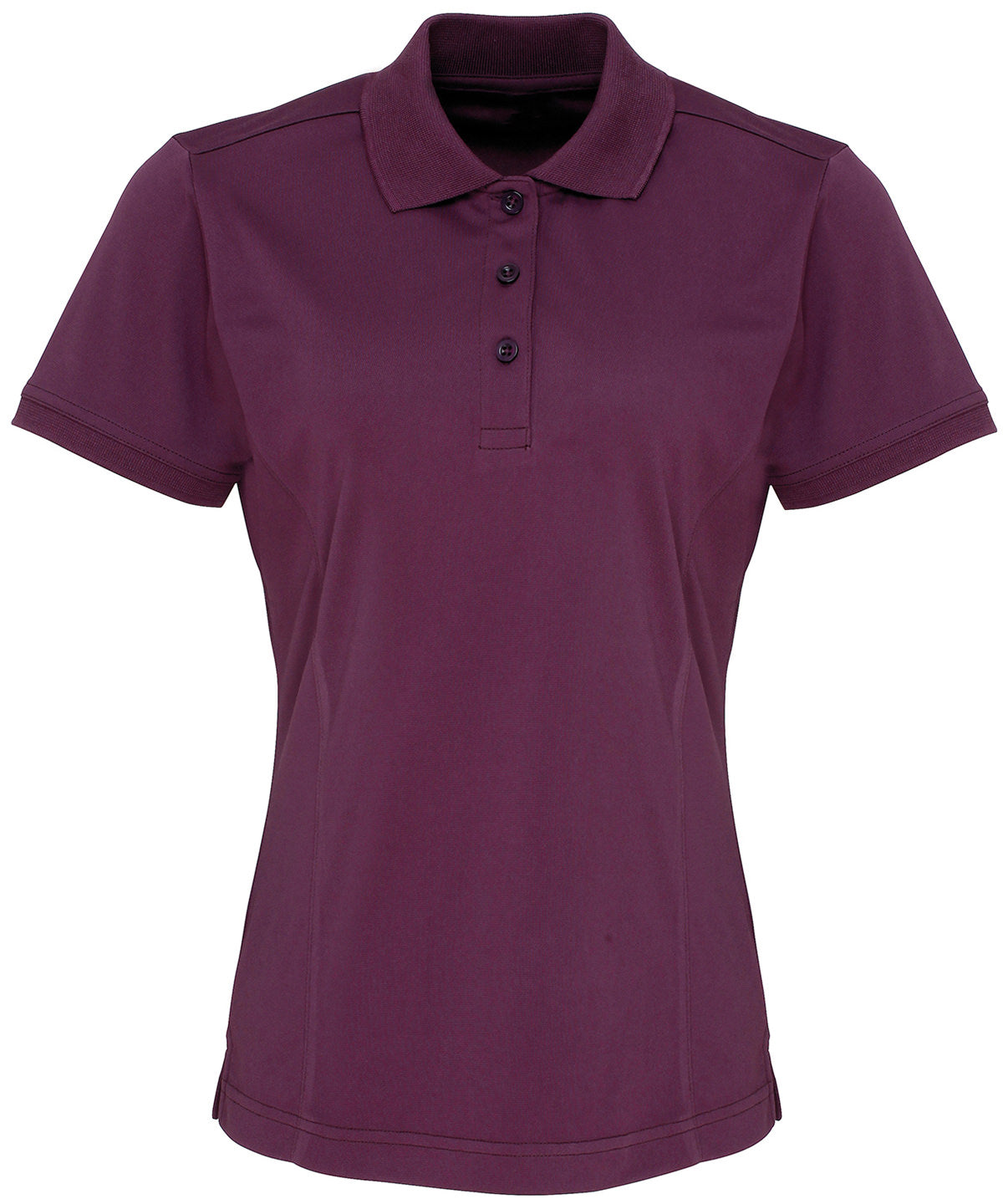 Women's Coolchecker® Piqué Polo in Aubergine