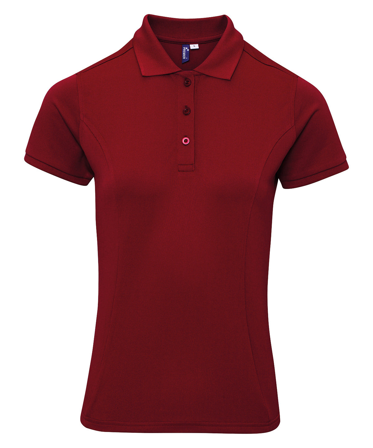 Women's Coolchecker® Plus Piqué Polo in Burgundy