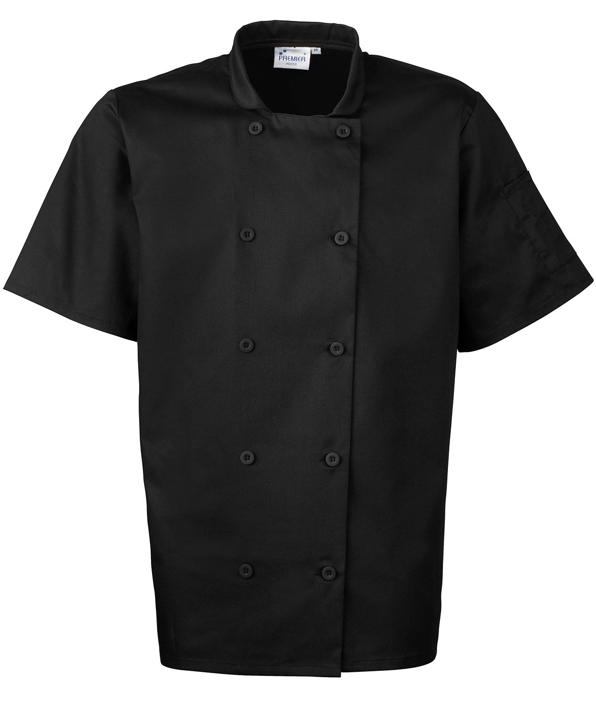 Short Sleeve Chef’s Jacket in Black