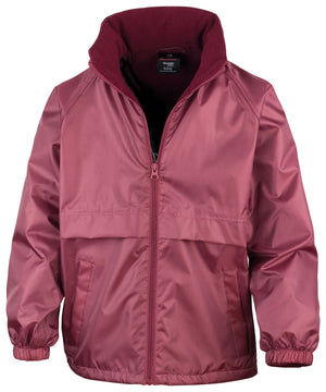 Core Junior Microfleece Lined Jacket in Burgundy