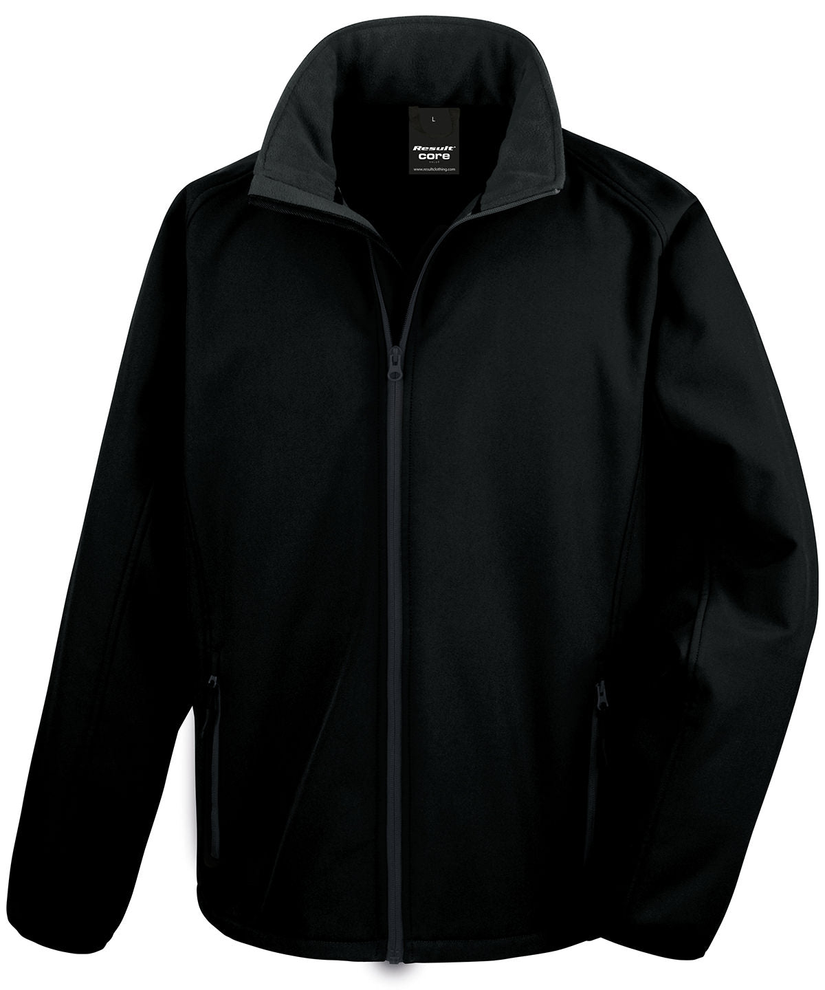 Core Printable Softshell Jacket in Black
