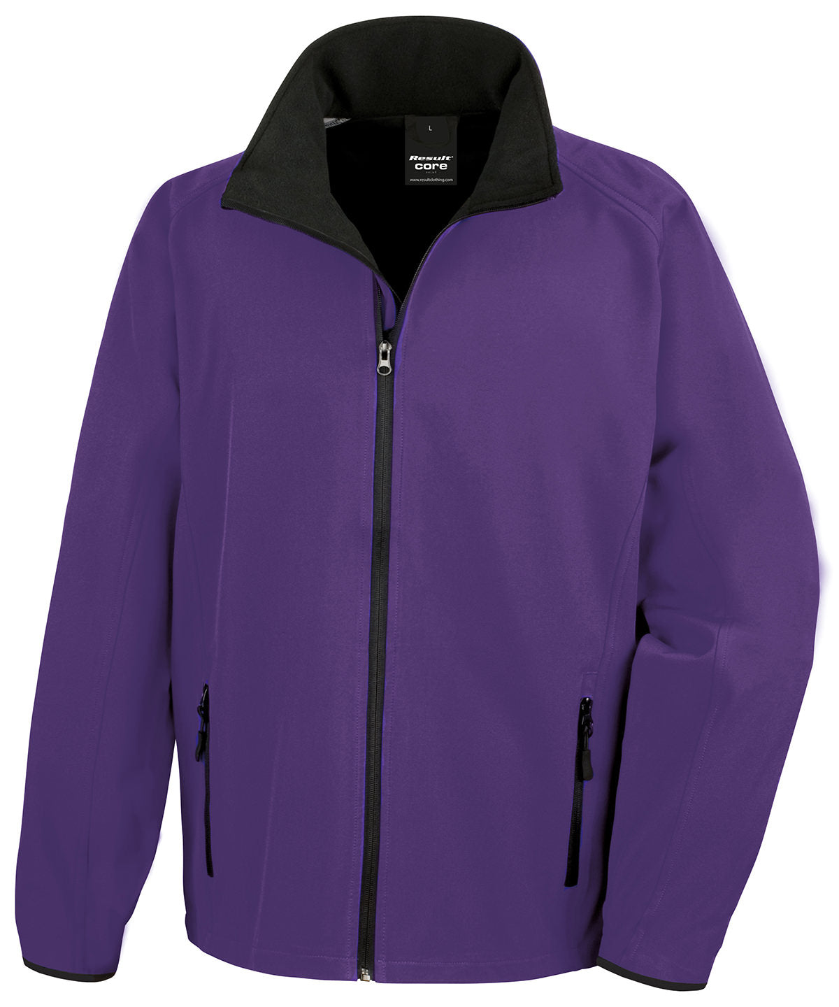 Core Printable Softshell Jacket in Purple/Black