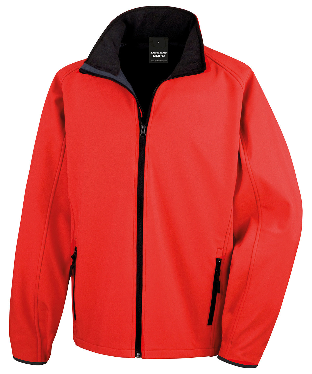 Core Printable Softshell Jacket in Red/Black