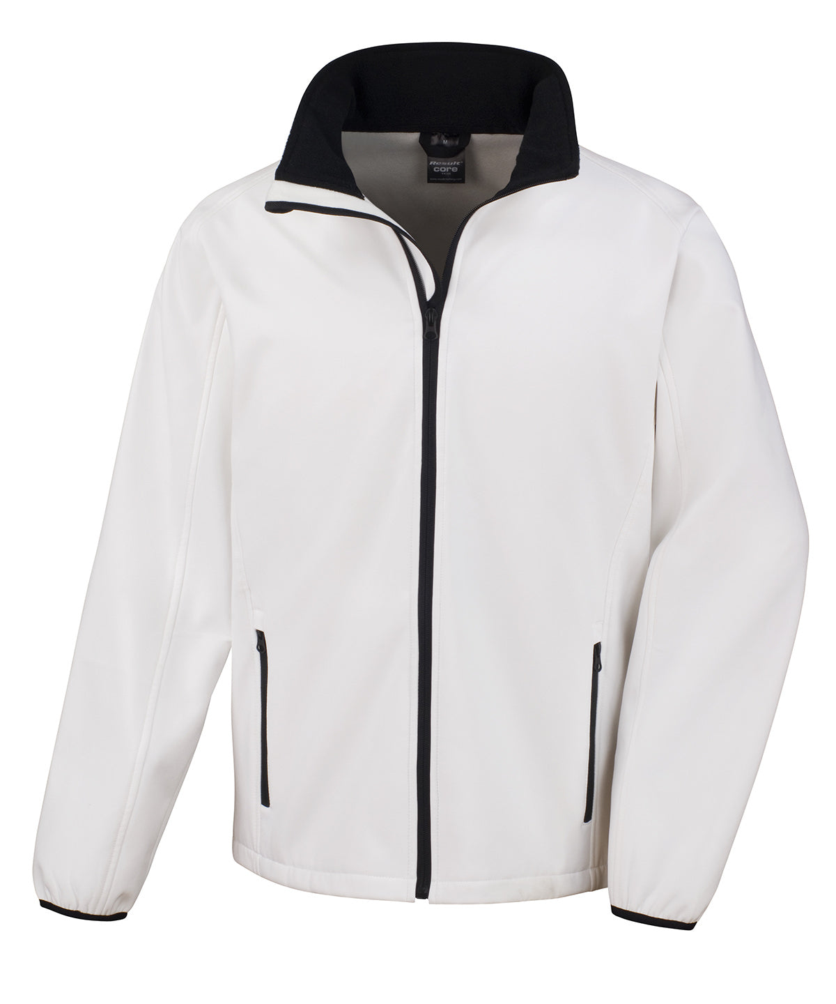 Core Printable Softshell Jacket in White/Black