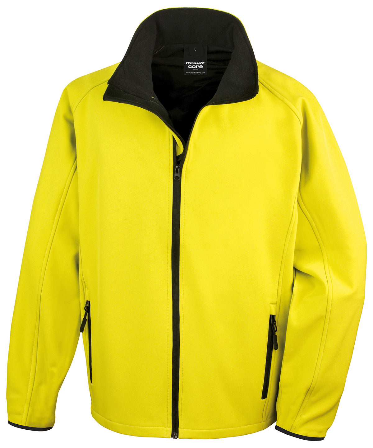 Core Printable Softshell Jacket in Yellow/Black