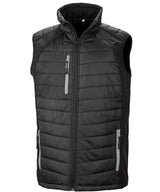 Compass Padded Softshell Gilet in Black/Grey