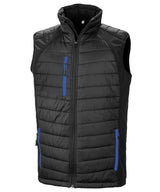 Compass Padded Softshell Gilet in Black/Royal