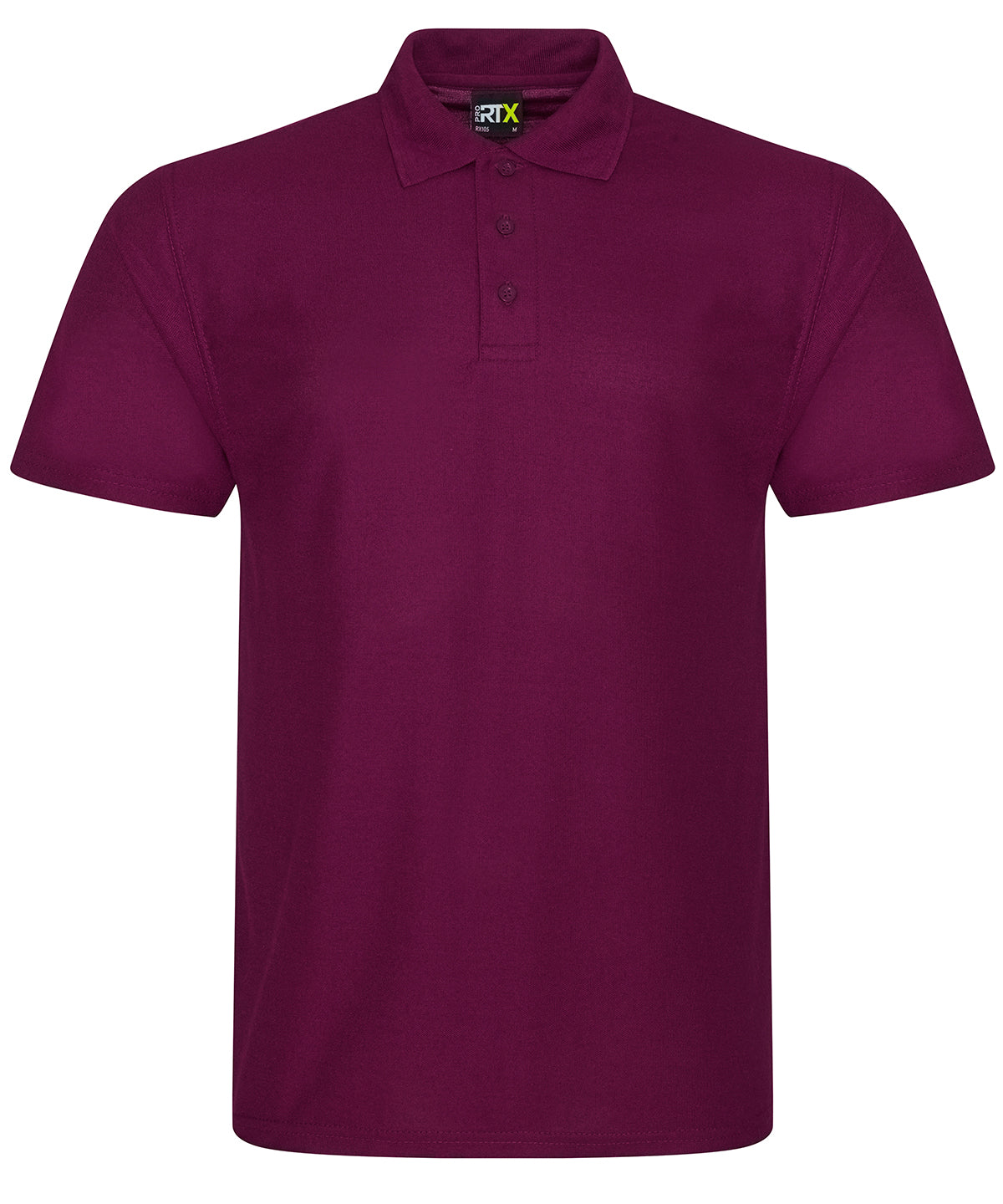 Pro Polyester Polo in Burgundy