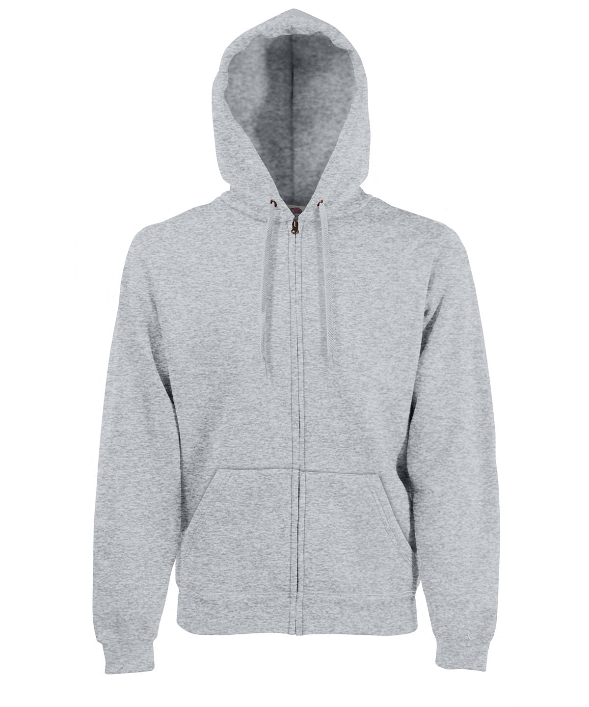 Premium 70/30 Hooded Sweatshirt Jacket in Heather Grey