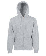 Premium 70/30 Hooded Sweatshirt Jacket in Heather Grey