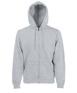 Premium 70/30 Hooded Sweatshirt Jacket in Heather Grey