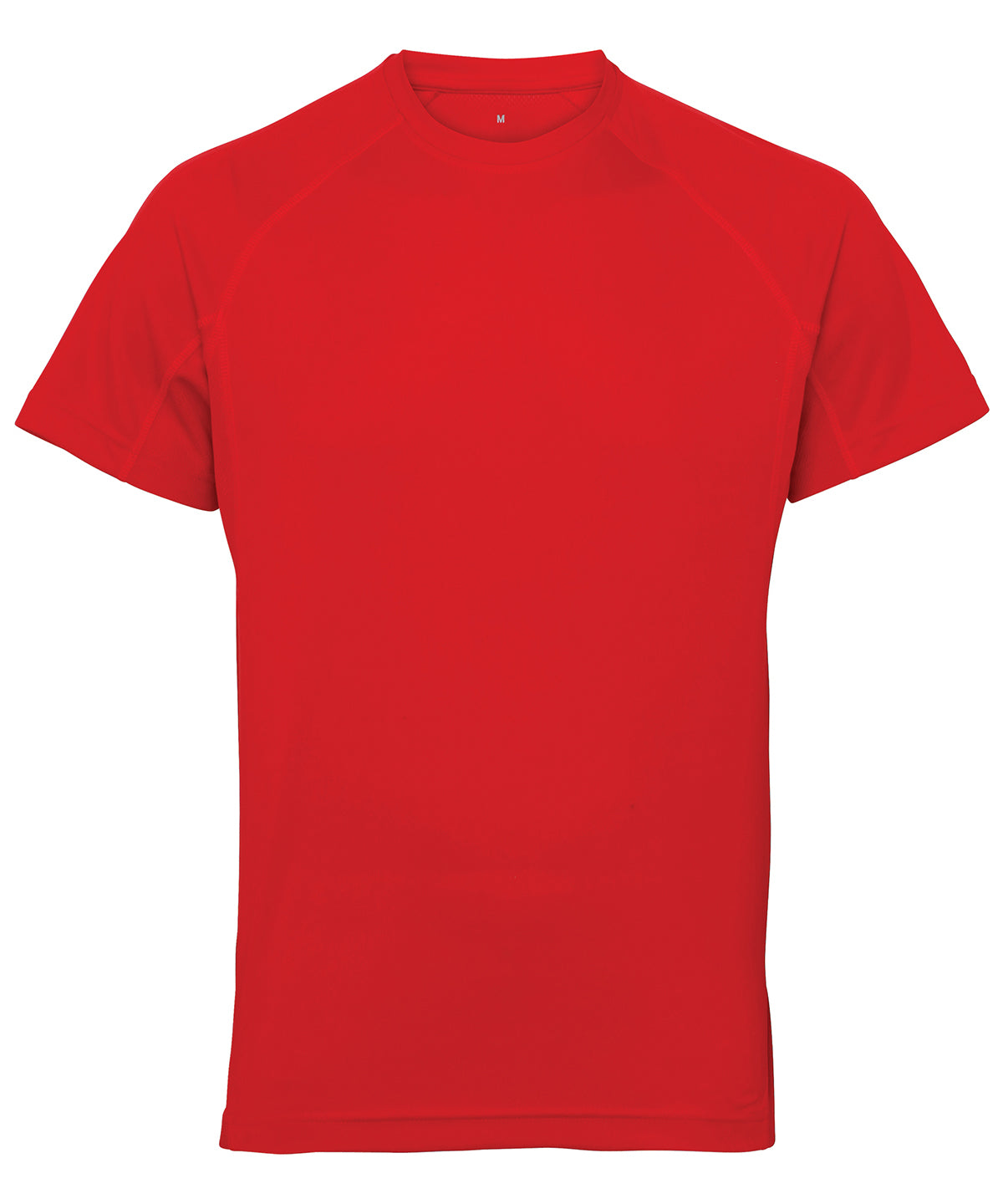 Panelled Tech Tee in Fire Red