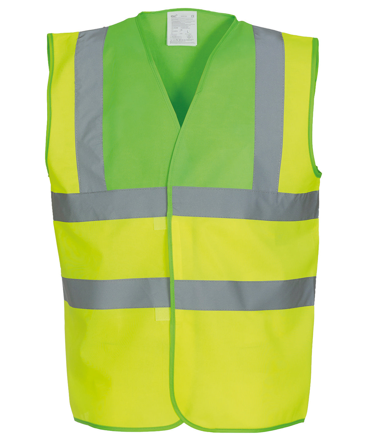 Hi-Vis 2-Band-And-Braces Waistcoat (Hvw100) in Lime Yoke/Yellow