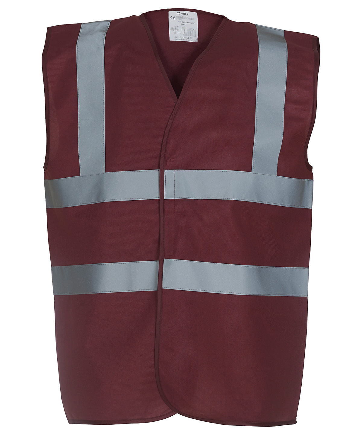 Hi-Vis 2-Band-And-Braces Waistcoat (Hvw100) in Maroon